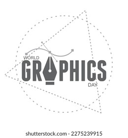Vector: Día Mundial del Diseño Gráfico. Día Mundial de la Gráfica.