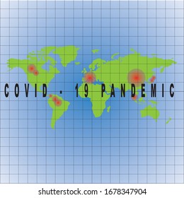 Vector of the world having pandemic crisis of Covid 19 disease
