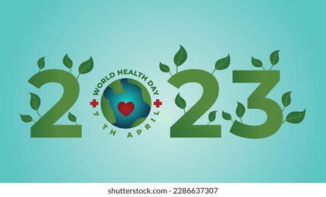 VECTOR WORLD HEALTH DAY BACKGROUND is a vector illustration created to commemorate World Health Day every April 7th which aims to spread awareness about mental and physical health.