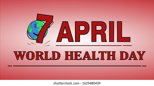 vector of world health day with the dumi icon holding number seven can be used for public and commercial holidays