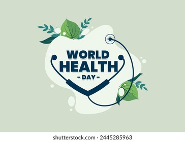 Vector world health day illustration logo design  vector, Simple illustration of health day with flat colors