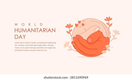 vector world humanitarian day background template