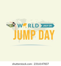 Vector World Jump Day Poster Illustration