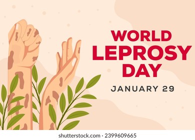 vector world leprosy day background illustration in flat design style