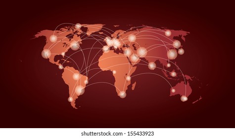 Vector world map.