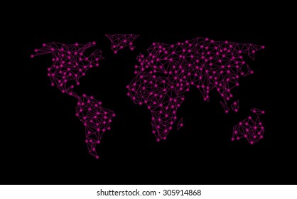 Vector world map.