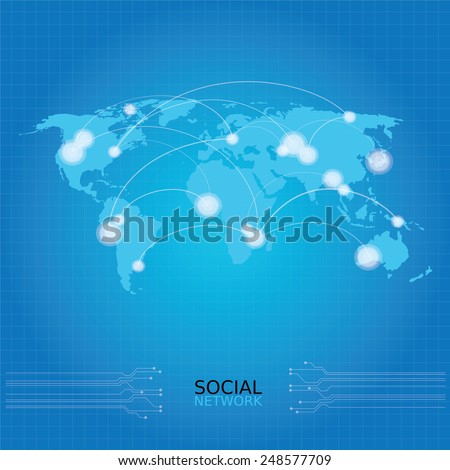 Vector world map.
