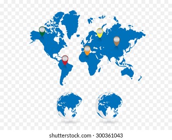 Vector world map background