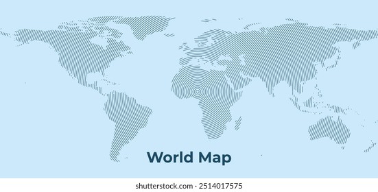 Vector World Map Background Line Pattern. Worldwide global map with dots. Earth atlas wallpaper. Suitable for website, infographics, banner, business card texture. World map dotted illustration.