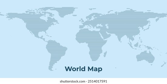 Vector World Map Background Line Pattern. Worldwide global map with dots. Earth atlas wallpaper. Suitable for website, infographics, banner, business card texture. World map dotted illustration.