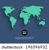 world map vector flat