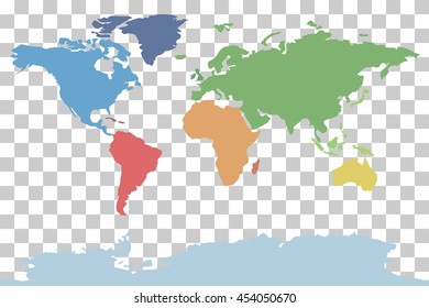 Vector World Map Continents