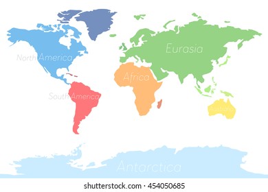 Vector World Map Continents