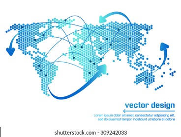Vector world map design