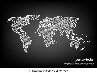 Vector world map design