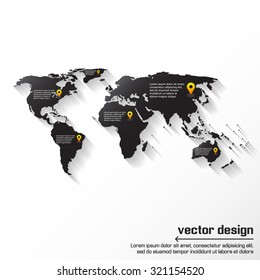Vector world map design