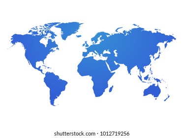 Vector world map global earth icon. America, asia, australia, africa, usa. Abstract modern design of world map.