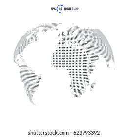  Vector World Map Globe Template. EPS 10