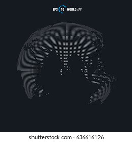 Vector World Map Globe Template. EPS 10