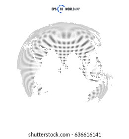 Vector World Map Globe Template. EPS 10