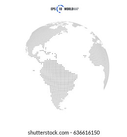 Vector World Map Globe Template. EPS 10