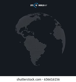 Vector World Map Globe Template. EPS 10