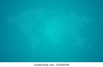 vector world map halftone effect