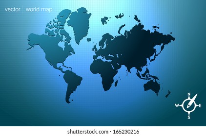 Vector world map illustration