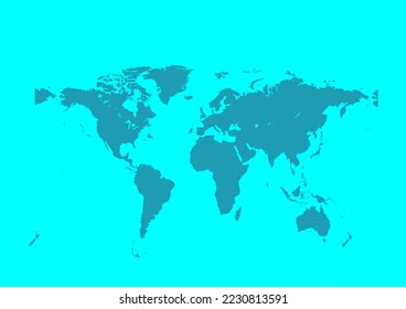 vector world map. world map vector illustration. international world map