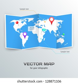 Vector world map and