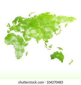 Vector world map isolated