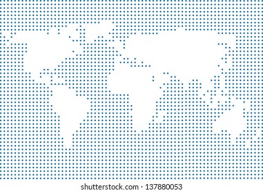 vector world map made of dots, modern page layout concept