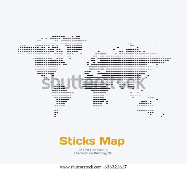 Vector world map template with lines for\
business.  Graphic design abstract art for technology and travel by\
train, car, plane\
subject.\
