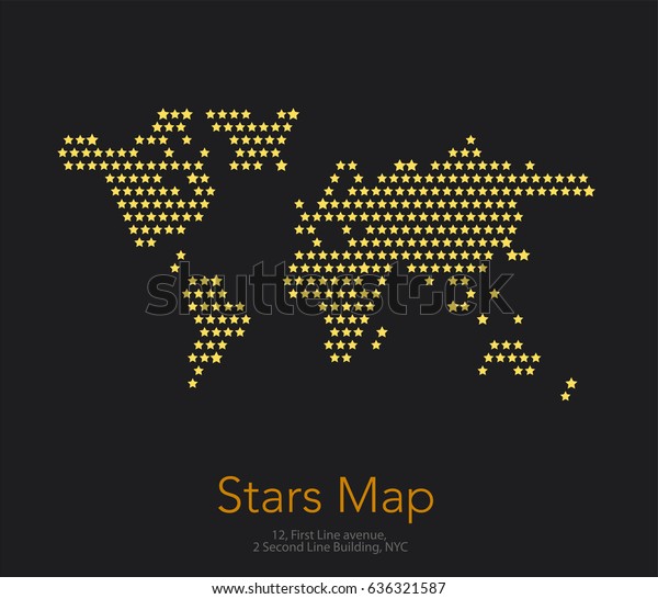 Vector world map template with stars for\
business and templates. Graphic design abstract art for technology\
and travel by train, car, plane\
subject.