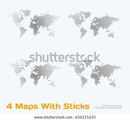 vector world map templates lines business stock vector royalty free