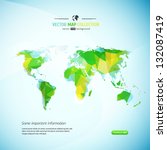 Vector World map. Triangle set.