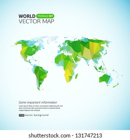 Vector world map. Triangle set
