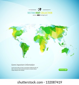 Vector World map. Triangle set.