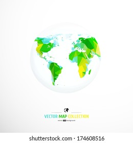 Vector World map. Triangle set.
