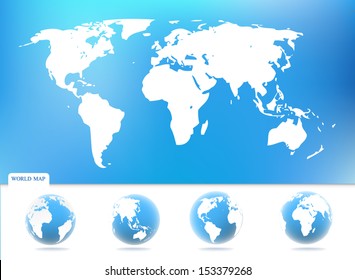 Vector World maps and globes business background