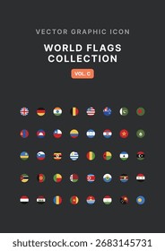 Vektorwelt Nationalland Flaggen Symbol Sammlung