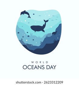 vector world oceans day poster template