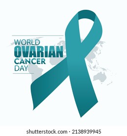 Vector World ovarian cancer day. good use for world ovarian cancer day flat illustration. simple and elegant design