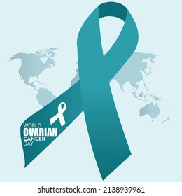 Vector World ovarian cancer day. good use for world ovarian cancer day flat illustration. simple and elegant design