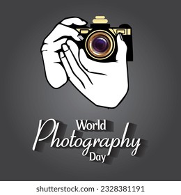 Vector world photography day design template.