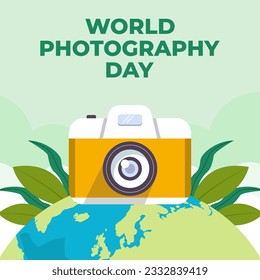 vector world photography day illustration in flat design