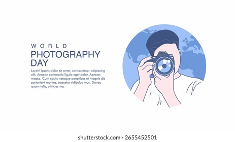 Vektor Welt Fotografie Tag Poster Vorlage