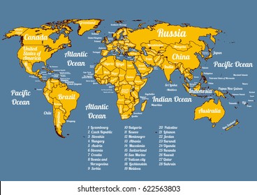 2017 World Map 5 759 Images Photos Et Images Vectorielles De Stock Vector World Political Map All 260nw 622563803