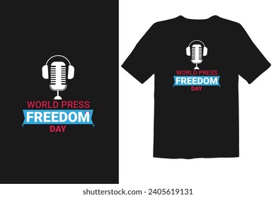 Vector World Press Freedom Day t-shirt typography design