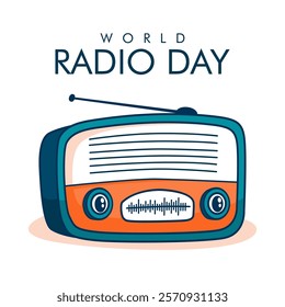 vector world radio day background template